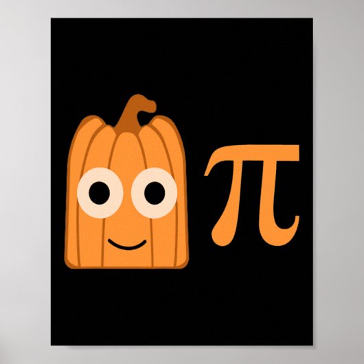 Leuke pompoen pi T-shirt voor Wiskunde en elementa Poster (Voorkant)