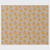 Leuke pompoenen patroon Halloween Cadeaupapier (Vlak)