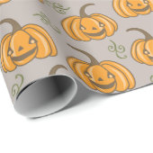 Leuke pompoenen patroon Halloween Cadeaupapier (Rol Hoek)