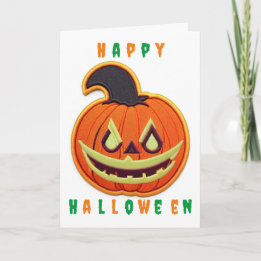 Leuke Pompoenplek Halloween Kaart