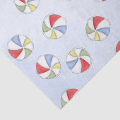 Leuke Pool Party Whimsical Beach Balls Kleurrijk Tissuepapier (Detail)