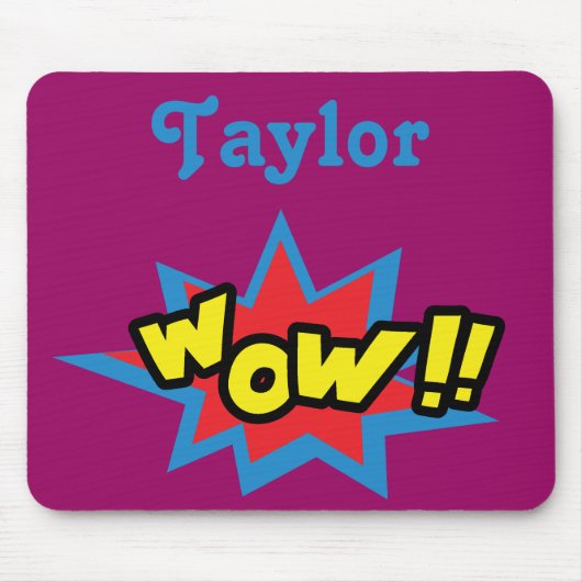 Leuke Pop Art Wow Muismat (Voorkant)