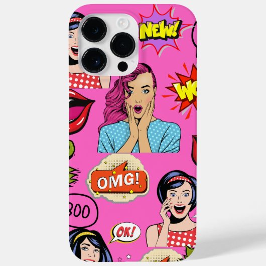 Leuke pop kunst Levendige kunstwerk schattig roze  Case-Mate iPhone Case (Achterkant)