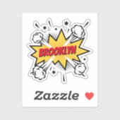 Leuke pop kunst stripverhaal stijl callout logo sticker (Vel)