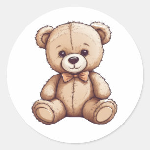 Leuke pop teddybeer sticker