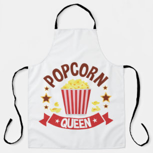 Leuke Popcorn Queen Lover Vrouwen Meisjes Schort