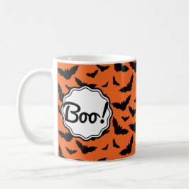 Leuke Populaire Halloween Sinaasappel Black Bat Bo Koffiemok