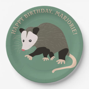 Leuke Possum illustratie Licht Groen Gepersonalise Papieren Bordje