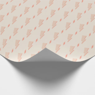 Leuke preppy esthetische roze bliksemschicht cadeaupapier