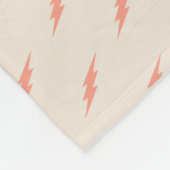 Leuke preppy esthetische roze bliksemschicht fleece deken (Hoek)