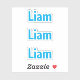 Leuke pret blauwe kindernaam sticker