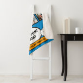 Leuke Pret Echtgenoot Stripboek Fotocollage Blauw Sherpa Deken (In situ)