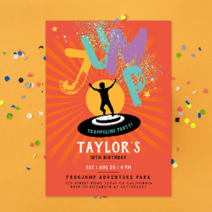 Leuke Pretkleuren Trampoline Spring Stuitfeest Kaart