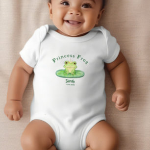 Leuke prinses kikker gepersonaliseerd romper