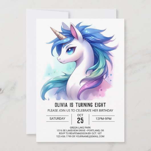 Leuke Printable Horse Verjaardag Kaart (Voorkant)