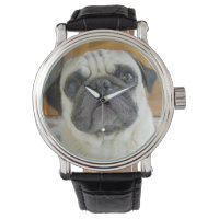 Leuke Pug Gezicht Polshorloge