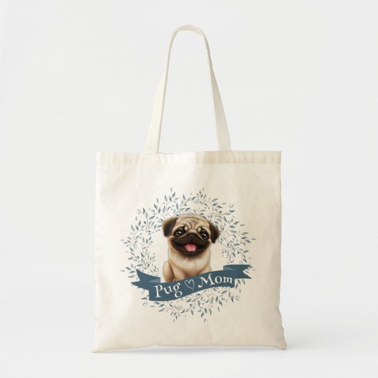 Leuke Pug Puppy Canvas tas (Voorkant)
