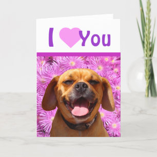 Leuke Puggle Valentijn Feestdagen Kaart