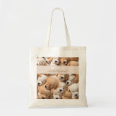 Leuke Puppies Hondenliefhebber naam Canvas tas (Voorkant)