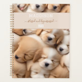 Leuke Puppies Hondenliefhebber Naam Planner (Voorkant)
