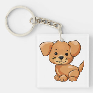 Leuke Puppies Leuke Grappige en Slimme hond Sleutelhanger