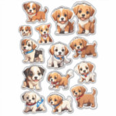 Leuke Puppies Mega Sticker Bundel (Voorkant)
