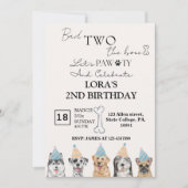 Leuke Puppy Honden Pawty Verjaardagsfeestje Kaart (Voorkant)