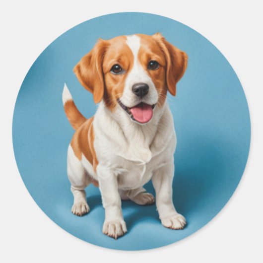 Leuke puppy sticker (Voorkant)