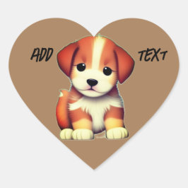 Leuke puppy sticker