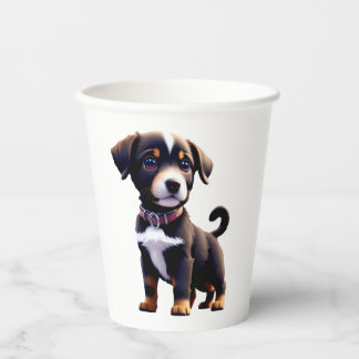 Leuke puppy tas papieren bekers
