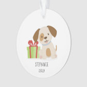 Leuke Puppy Verjaardag Ornament (voorkant)
