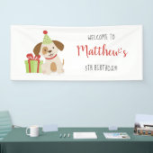 Leuke Puppy Verjaardag Spandoek (Beurs)