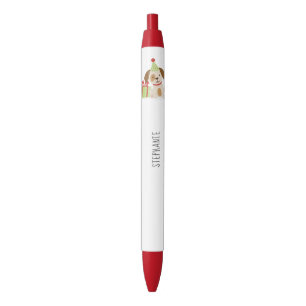 Leuke Puppy Verjaardag Zwarte Inkt Pen