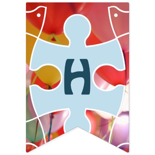 Leuke Puzzel Ballon Gelukkig Verjaardag Vlaggetjes (Tweede vlag)