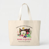 Leuke Quilters Custom Grote Tote Bag (Voorkant)