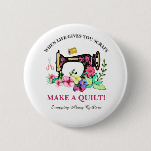 Leuke Quilters Groep Custom Ronde Button 5,7 Cm