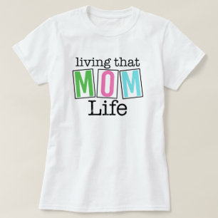 Leuke Quote Leven Als Moeder Kleurenblok T-shirt