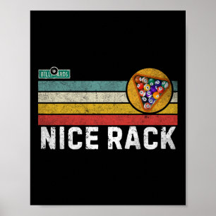 Leuke Rack Pool Speler Snooker Funny Billia Poster