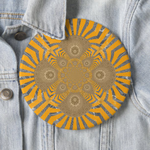 Leuke rand ongelofelijke symmetrische patroonontw ronde button 6,0 cm