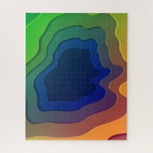 Leuke regenboog abstracte kunst legpuzzel, moeilij legpuzzel
