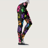 Leuke regenboog gekleurde hond en kat poot print leggings (Rechts)