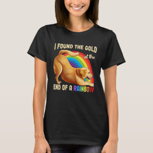 Leuke regenboog gouden retriever hond Ik vond het T-shirt
