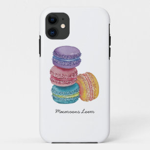 Leuke regenboog macarons in Waterverf Paperweight iPhone 11 Hoesje