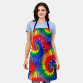 Leuke Regenboog Tie Dye Psychedelic Retro Hippie Schort (Gedragen)