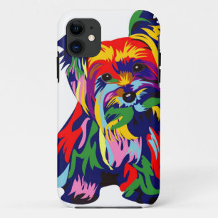 Leuke Regenboog Yorkie iPhone 11 Hoesje
