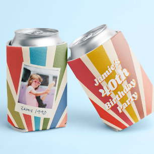 Leuke Retro Aangepaste 40e Verjaardag Vintage Foto Blikjeskoeler