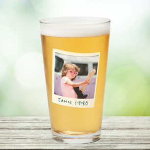 Leuke Retro Aangepaste Verjaardag Vintage Foto Glas