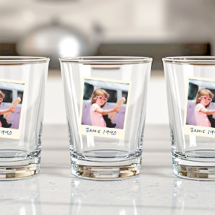Leuke Retro Aangepaste Verjaardag Vintage Foto Shot Glas