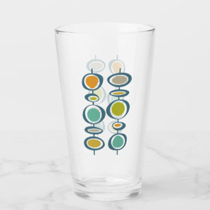 Leuke retro Abstracte cirkels jaren 50 Mid Century Glas