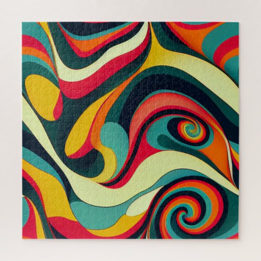 Leuke Retro Abstracte puzzel (Verticaal)